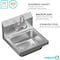 Amgood Stainless Steel Hand Sink 15 in. x 15 in. with Faucet SINK HS-15-Z - alternate 4